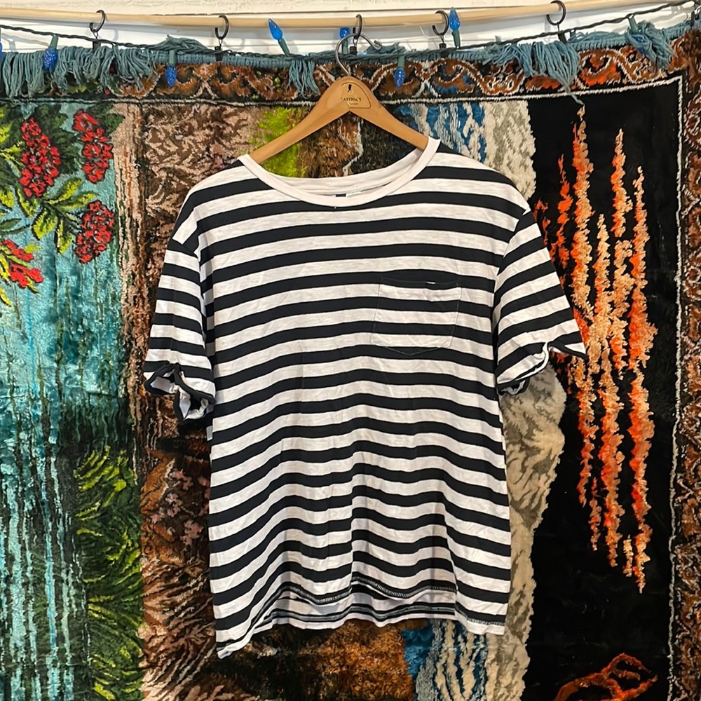 Divided striped shirt